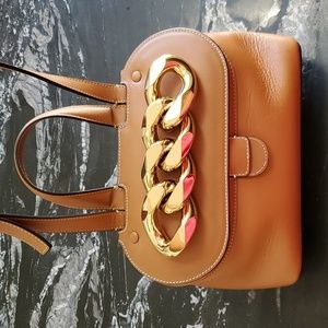 JW Anderson Gorgeous Brown Handbag with Gold Buckle